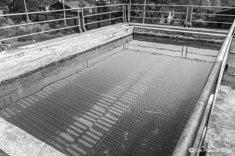 A tube settler for the removal of suspended solids from water at the water treatment plant (WTP) of a multi-village scheme under Jal Jeevan Mission in Jharkhand, India